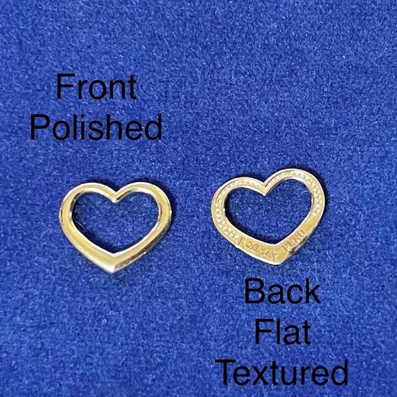 10K Yellow Gold Tiny Dainty Floating Heart Charm Pendant - Picture 6 of 6